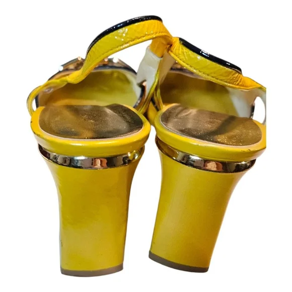 Marc Jacobs Yellow Slingback Heels Size 39.5